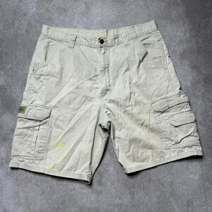 Beige Wrangler Cargo Shorts